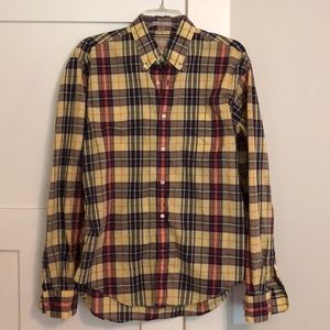 Men’s Gant Rugger yellow and red plaid long sleeve